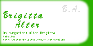 brigitta alter business card